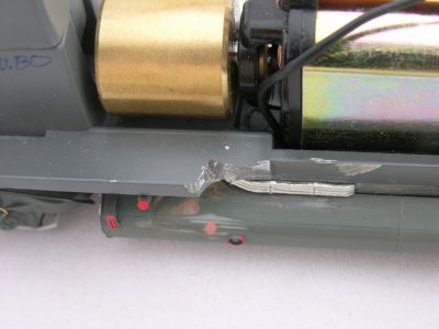 Front Left - I'm not crazy about the step-out in the cabling around the motor.  I should have milled it out.