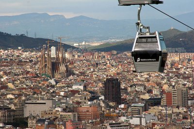 View from montjic to Barcelona