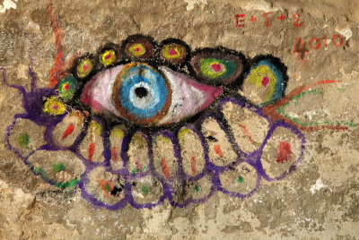 Painting in a cave of Matala