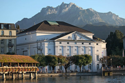 Theater, behind Mount Pilatus