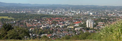 Dringer hill with view to Basel (Switzerland)