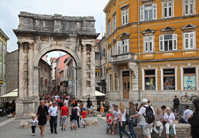 One of the entrance of Porec old city