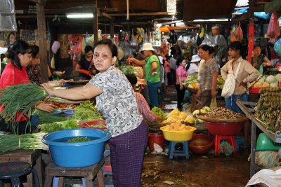 Vegetable market in Phnom Penh