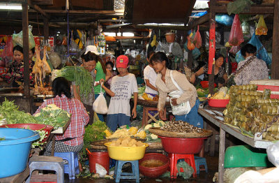 Vegetable market in Phnom Penh