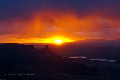 Sunrise Over Potash Evaporation Ponds, Moab, Utah