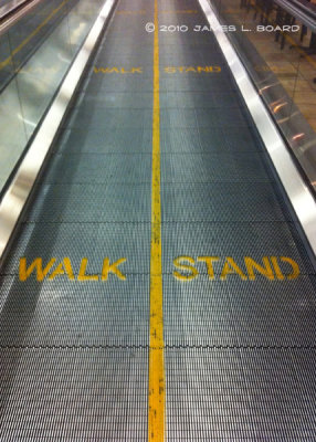 Walk left Stand right