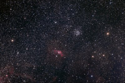 M52, NCG7635 (The Bubble Nebula) and Friends