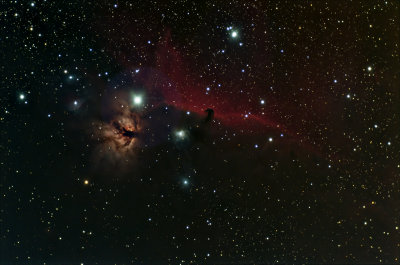 Horsehead & Flame Nebulas, QHY8 First Light
