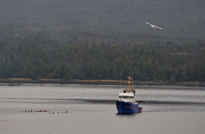 Kayaks, Boat and Plane