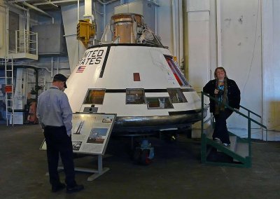 Cindy at the Space Capsule