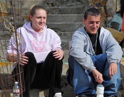 Couple on Steps
