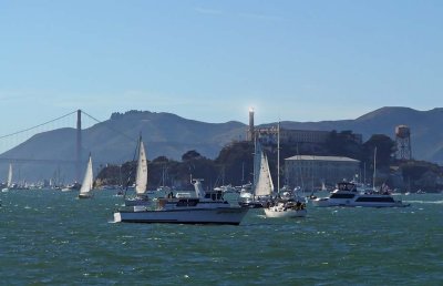 Alcatraz, Boats and the Golden Gate