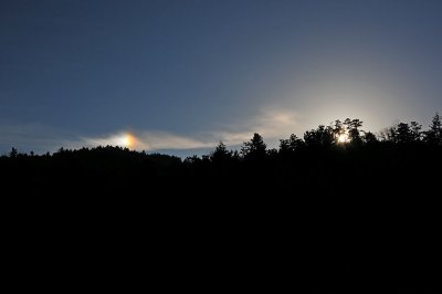 Sundog in Relation to the Sun