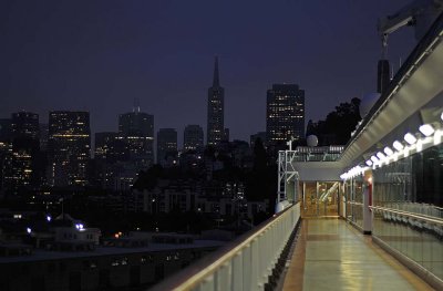 Walkway to City Skyline