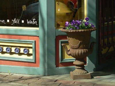 Store Front with Urn
