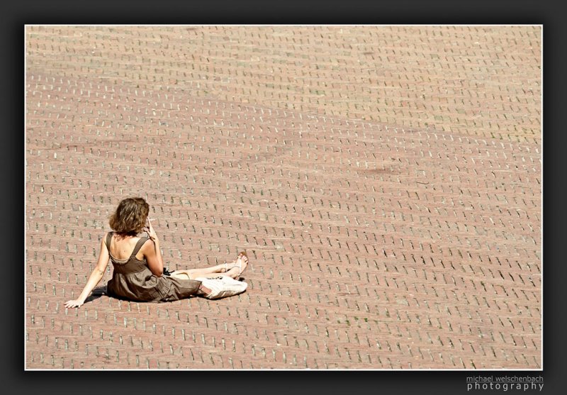 Relaxing on the Campo in Siena