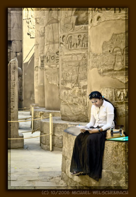 Studying at Karnak Temple