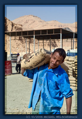 Worker in the Valley of the Kings