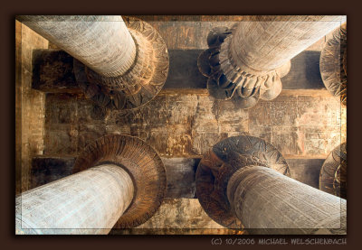 Pillars of the temple of Khnum in Esna