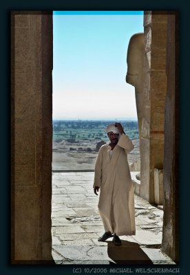 Entering the temple of Hatshepsut