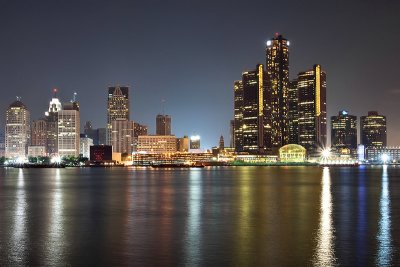 Detroit Skyline - After Fireworks
