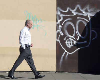 Graffiti Guy in Downtown San Francisco