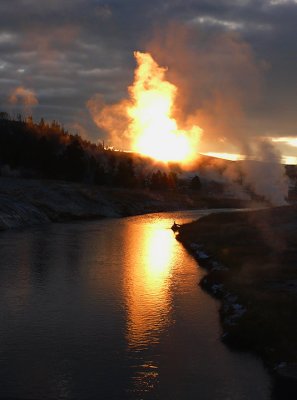 Sunrise on the Firehole River