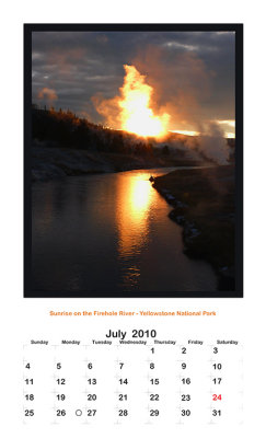 2010 Portrait Calendar - Yellowstone Country - July
