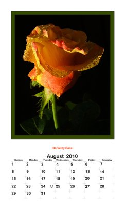 2010 Portrait Calendar - August
