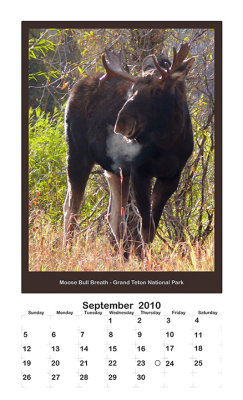 2010 Portrait Calendar - Yellowstone Country - September