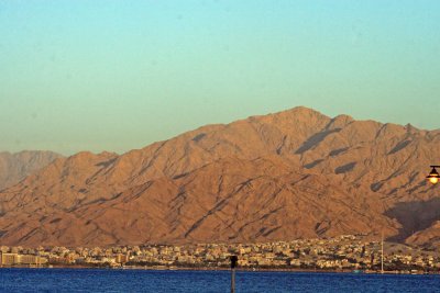 Aqaba, Jordan as seen from Eilat