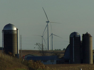 Wind turbines Wi.
