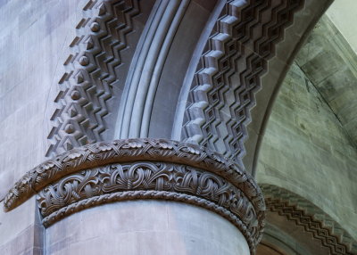 exquisite carving on one of the nave capitals