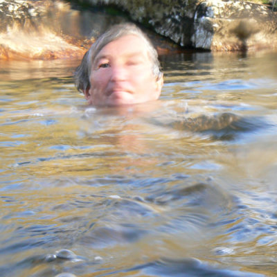 self portrait, must have splashed the lens gettin in