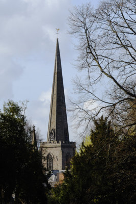 All Saints tower from Castle Green