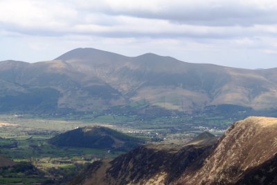 Skiddaw from High Spy with Catbells looking a bit small centre rightish