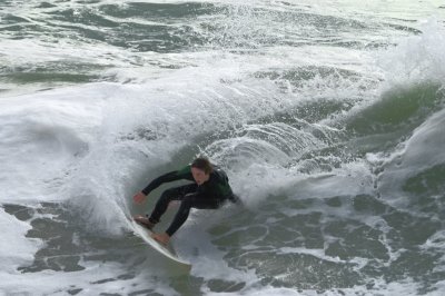 surfing at Porthtowan