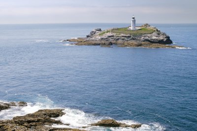 Godrevey Island and lighthouse