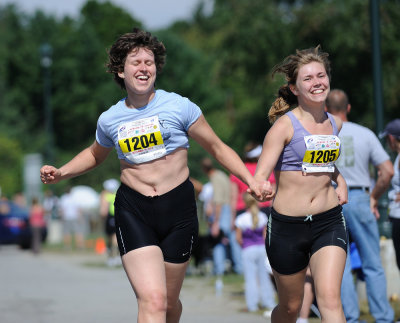 At the finish line