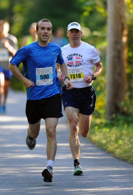 Brendan McGovern (left) 11th in 5K in 18:03