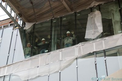 Workers Waving Hello