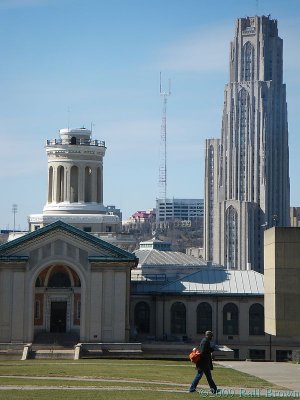 Hamershlag Hall and U.Pittsburgh's Cathedral of Learning