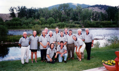 Montana  Group Fly Fishing on the Big Hole (Ross on the left)