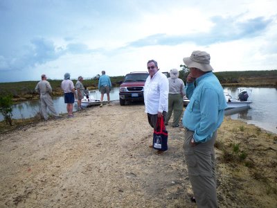 Anglers get ready to board the skiffs 007