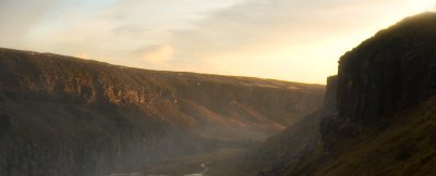 Sunset at Gullfoss