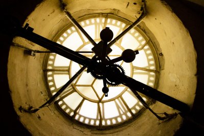 In the clocktower, Bath Cathedral