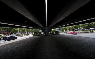 under the flyover
