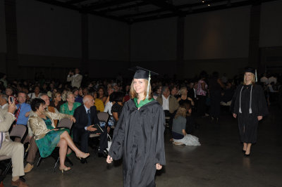 Heather marching at her University graduation