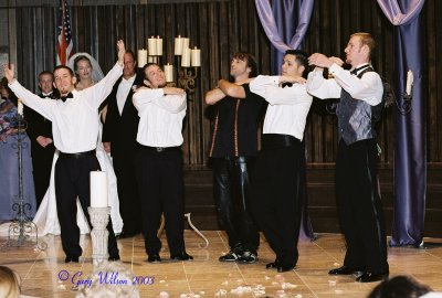 Hennessy-McGhee/Groomsmen put on a musical number