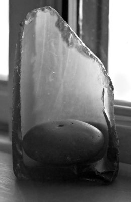 Stone in Blue Sea Glass IR